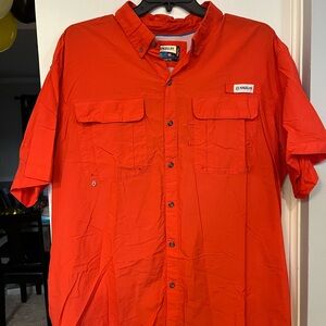 Magellan Outdoors Men's Bright Red Button Down Shirt